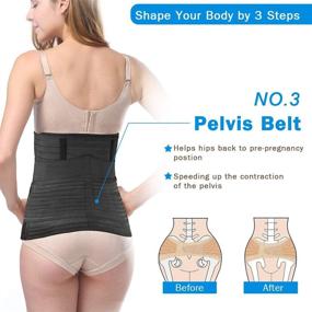 img 1 attached to 🤰 TiRain Postpartum Belly Support Belt - 3-in-1 Recovery Wrap for Belly, Waist, and Pelvis