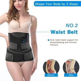 img 2 attached to 🤰 TiRain Postpartum Belly Support Belt - 3-in-1 Recovery Wrap for Belly, Waist, and Pelvis