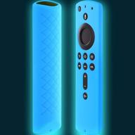 🔦 glow in the dark firestick remote case | compatible with amazon fire stick | firestick cover for fire tv 4k stick | glow blue logo