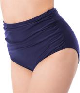 👙 ruched bikini bottoms: stylish and flattering waisted tankini for women logo