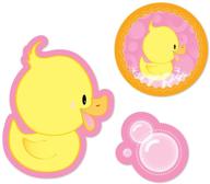 🐥 fun and festive pink ducky duck cut-outs for girl baby showers or birthdays - 24 count logo