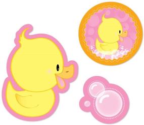 img 4 attached to 🐥 Fun and Festive Pink Ducky Duck Cut-Outs for Girl Baby Showers or Birthdays - 24 Count