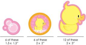 img 3 attached to 🐥 Fun and Festive Pink Ducky Duck Cut-Outs for Girl Baby Showers or Birthdays - 24 Count