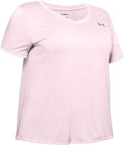 img 2 attached to 👚 Shop the Stylish Twist on Under Armour Women's Tech Short Sleeve V-neck!