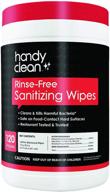 🧼 120ct handyclean rinse free sanitizing wipes for food contact surfaces - large 7x9.5” multipurpose cleaning wipes for kitchen, high chairs, strollers logo