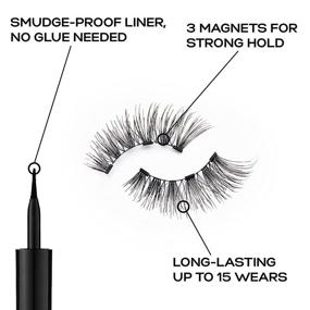 img 2 attached to Enhance Your Look with Eylure Fiber Pro Magnetic Natural Fibre Lashes - Fluttery Light No. 007