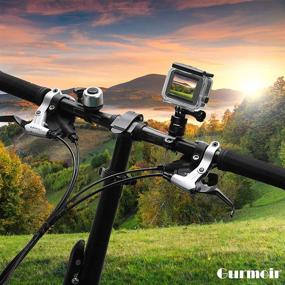 img 2 attached to 🚲 Gurmoir 360° Вращающееся крепление из алюминия для камеры на руле горного велосипеда для GoPro Hero 9/10 Black, Hero 8/7/6/5, AKASO, DJI Osmo Action, SJCAM, YI и другие экшн-камеры.