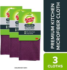 img 3 attached to 🧼 Scotch-Brite Premium Kitchen Cloth 9035-1,3 Count (Pack of 1): The Ultimate Cleaning Solution for Your Kitchen