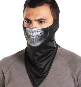 img 4 attached to 🧣 Men's Winter Balaclava Ski Mask - Half Face Mouth Cover for Cold Weather Motorcycle Riding, Snowboarding, Skiing, Running