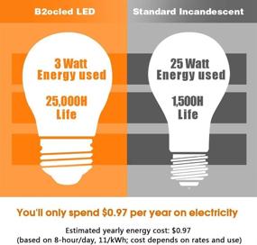 img 2 attached to 💡 B2Ocled Non Dimmable 3Watt 20 Equivalent 240 Lumen LED Bulb: Bright and Energy Efficient Lighting Solution