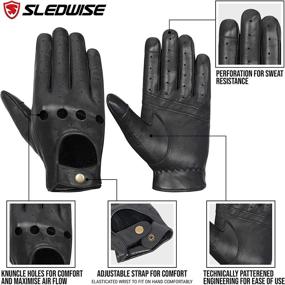 img 1 attached to Driving Friendly Anti Slip Perforated Breathable Men's Accessories