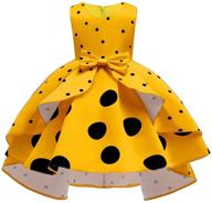 🎀 iwemek kids girl dalmatian polka dot high low tutu dress: perfect for weddings, princess pageants, christmas & 50s rockabilly parties logo