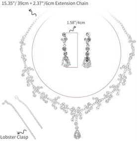 img 2 attached to Jalisiol Rhinestone Accessories Earrings Necklace