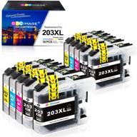 gpc image 10 pack of compatible ink cartridges for brother lc203 lc203xl - ideal for mfc-j480dw mfc-j880dw mfc-j460dw mfc-j680dw mfc-j885dw j4420dw j485dw printer tray logo