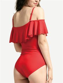 img 2 attached to 👙 Thousand Women's Clothing: Ruffled Shoulder Swimwear for Swimsuits & Cover Ups