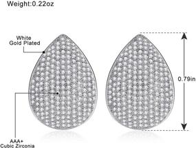 img 2 attached to Серьги-капли из циркония Платиновый Серебряный Тон