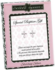 img 3 attached to Screw Back Sterling Silver Baptism Earrings for Girls - Enhanced SEO