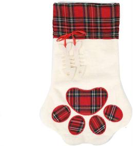 img 4 attached to 🎄 LO LORD LO Christmas Stocking for Pets - Personalized Large Paw Stocking for Dogs and Cats