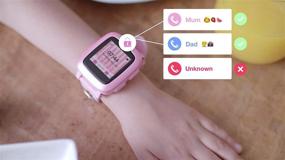 img 2 attached to 📱 Oaxis myFirst Fone Kids Smartwatch Phone GPS Video Call Touchscreen 2MP Camera SOS Alarm Fitness Trackers Cellphone Watches for Girls Boys (Canada Mexico) - Enhanced Version - Compatible with AT&amp;T in the United States