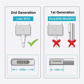 img 1 attached to 💻 SZ96W Mac Book Air Charger: 45W Magnetic Mag2 T-Tip Laptop Charger - Compatible with Mac Book Air 11 inch and 13 inch After Mid 2012 (5.9ft/2m)