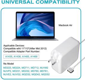 img 2 attached to 💻 SZ96W Mac Book Air Charger: 45W Magnetic Mag2 T-Tip Laptop Charger - Compatible with Mac Book Air 11 inch and 13 inch After Mid 2012 (5.9ft/2m)