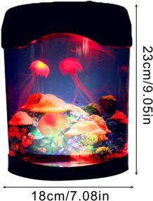 img 1 attached to 🐠 Color-Changing LED Jellyfish Lava Lamp – USB Aquarium Tank Mood Night Light for Home Bar, Bedroom, and Background Decoration