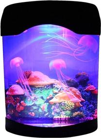 img 2 attached to 🐠 Color-Changing LED Jellyfish Lava Lamp – USB Aquarium Tank Mood Night Light for Home Bar, Bedroom, and Background Decoration