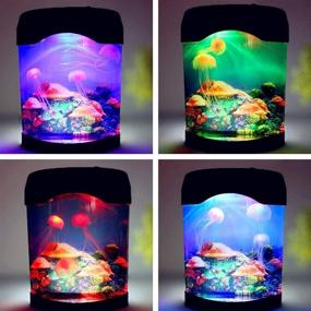 img 3 attached to 🐠 Color-Changing LED Jellyfish Lava Lamp – USB Aquarium Tank Mood Night Light for Home Bar, Bedroom, and Background Decoration