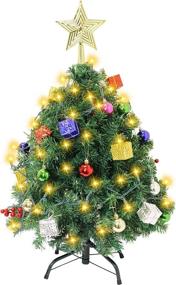 img 4 attached to 🎄 Joiedomi DIY Christmas Tree 2.5FT: Decorate with 100 String Lights & Kits - Perfect Outdoor/Indoor Decorations