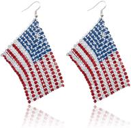 patriotic american butterfly earrings for girls, 4th of july independence day jewelry logo