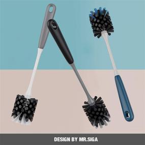 img 2 attached to Efficient Cleaning with MR.SIGA Long Handle Bottle Brush 🧼 - Perfect for Water Bottles, Glassware, and Mugs (2 Pack)