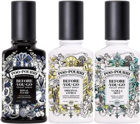 img 4 attached to 💩 Poo-Pourri Original Citrus, Vanilla Mint, and Royal Flush: 4 Ounce Bottles for Pre-Toilet Freshness