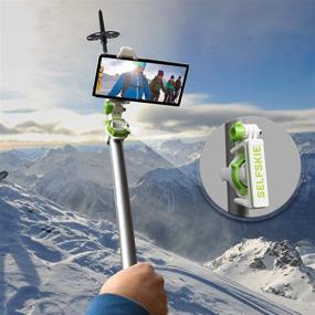 img 1 attached to 📸 Selfskie - All-in-One Bluetooth Selfie Stick Mount for Action Cameras and Smartphones - Selfie Holder with Wireless Remote Control for Android & iOS
