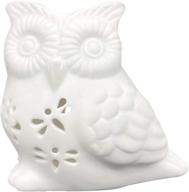 🦉 zollefys white ceramic owl tea light burner - aromatherapy oil/wax warmer & tealight holder logo