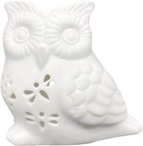 img 4 attached to 🦉 Zollefys White Ceramic Owl Tea Light Burner - Aromatherapy Oil/Wax Warmer & Tealight Holder
