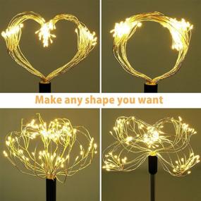 img 2 attached to 🎄 RealPlus DIY Table Lamp: 120 LEDs Copper Wire Christmas Decorations Fairy Light with Remote Control - Dimmable Warm White Bedroom Light for Indoor Party Wedding Home Decor