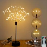 🎄 realplus diy table lamp: 120 leds copper wire christmas decorations fairy light with remote control - dimmable warm white bedroom light for indoor party wedding home decor логотип