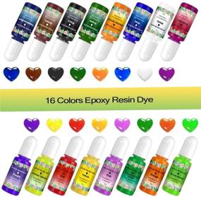 img 3 attached to 🎨 Vibrant 16 Colors Epoxy Resin Dye: OWSEN Translucent Pigment for Art Resin Crafts Making - High Concentration Liquid Resin Color Pigment (0.35oz each)