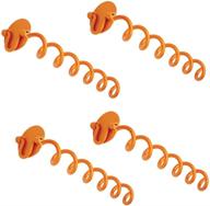 🔩 pack of 4 liberty outdoor ancfr16-org-r folding ring spiral ground anchors, 16-inch логотип