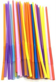 img 1 attached to Colorful Flexible Disposabl Drinking Straws
