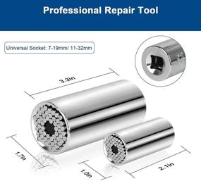 img 2 attached to 🔧 Набор подарочный инструментов Ultimate Universal Socket Tools для мужчин - Универсальный набор гаечных ключей DIY Handyman [11-32мм, 7-19мм] - Идеально подходит для отца, мужа, папы - 4 шт. Автомобильные гаджеты и адаптер рачеты включены.