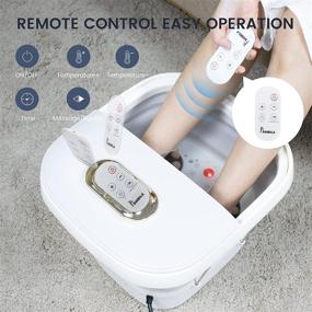 img 3 attached to 🛀 Ultimate Relaxation: Collapsible Foot Spa Soaking Tub with Heat, Remote Control, and Digital Control Panel for Home Use