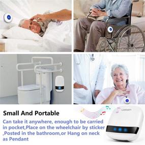 img 1 attached to 🔔 Wireless Caregiver Pager Call Button Nurse Alert System - Call Bell for Home, Elderly, Patients, Disabled - 3 Transmitters, 3 Plugin Receivers - Operating Range 600+ft - LIOTOIN