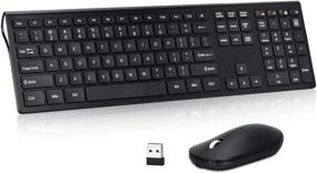 img 4 attached to 🖥️ Беспроводной комплект клавиатуры и мыши Z-litong с функцией зарядки: клавиатура эргономичного дизайна с 109 клавишами и тонкая мышь с регулируемой чувствительностью DPI