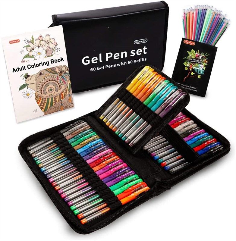 200 Gel Pens Set Glitter Metallic Neon Individual Colors for Kids Adult  Coloring