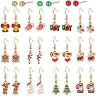 🎄 holiday variety girls' jewelry - hypoallergenic christmas earrings logo