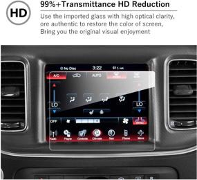 img 2 attached to Защитная пленка из закаленного стекла HD Clear для сенсорного экрана Dodge Durango Uconnect 8,4 дюйма - устойчивая к царапинам, антибликовая, защита для экрана Dodge 8,4 дюйма 2019 2020