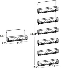 img 2 attached to 🌶️ Organize Your Kitchen with SWOMMOLY 6 Tier Wall Mount Spice Rack Organizer - Complete Set with 36 Jars, Labels, Chalk Marker, and Funnel. Maximize Space with Stackable Foldable Hanging Spice Shelf Storage Racks.