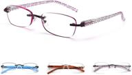 rimless reading glasses blocking readers logo