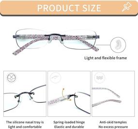 img 2 attached to Rimless Reading Glasses Blocking Readers